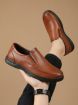 Picture of Men's orthopedic slip-on shoes made from 100% genuine leather - stylish Havana