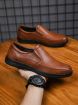 Picture of Men's orthopedic slip-on shoes made from 100% genuine leather - stylish Havana