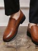 Picture of Men's orthopedic slip-on shoes made from 100% genuine leather - stylish Havana