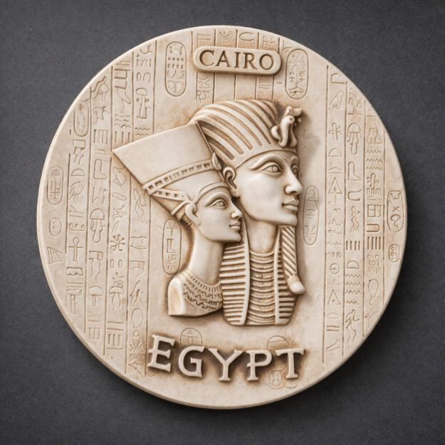 Picture of The Nefertiti and Akhenaten Pharaonic Portrait